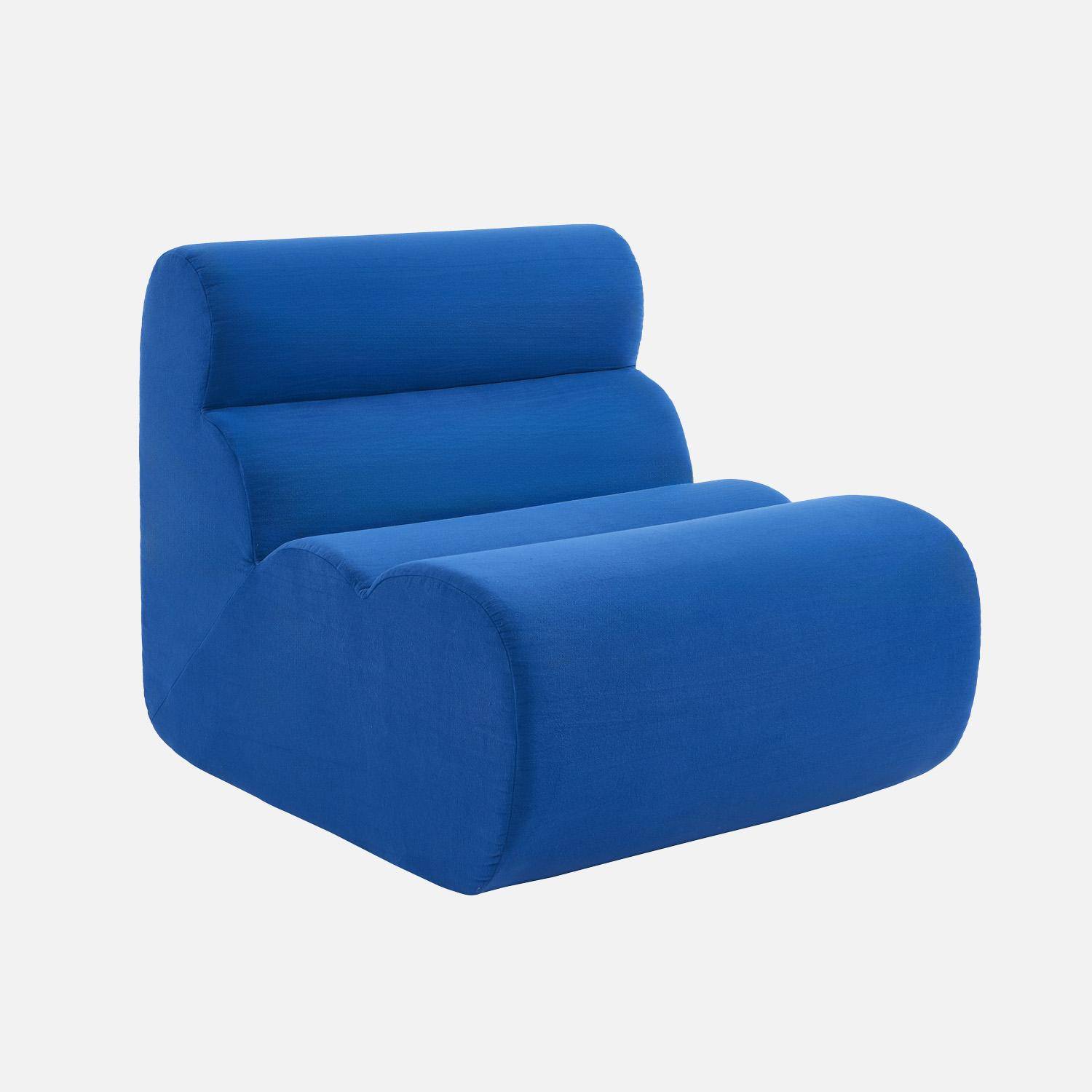 Nova tejido - Sillón de tela con reposapiés