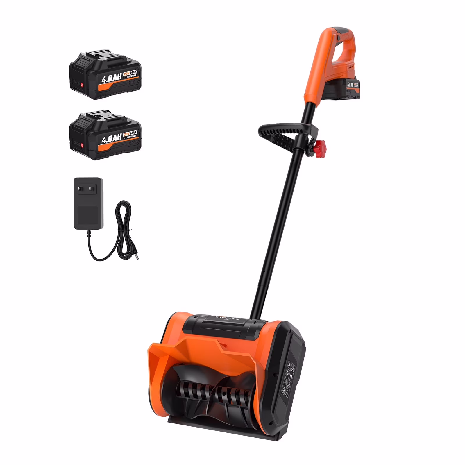 20V Cordless Electric Snow Shovel, 10 - Inch Battery Powered Snow Shovel with 4.0ah Charger, Lightweight for Decks, Patios, and Walkways