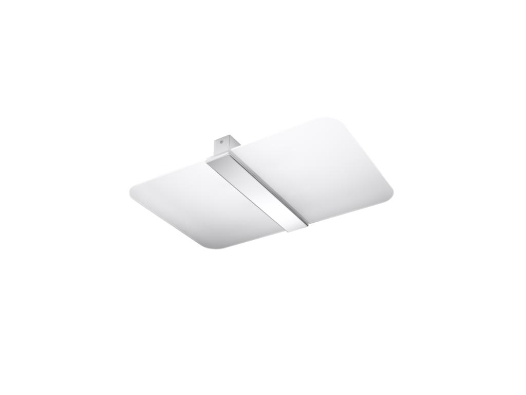 Lámparas de techo Azalia moderno de acero/vidrio - 4 fuentes luminosas - L.45 x A.5,5 cm - cromo