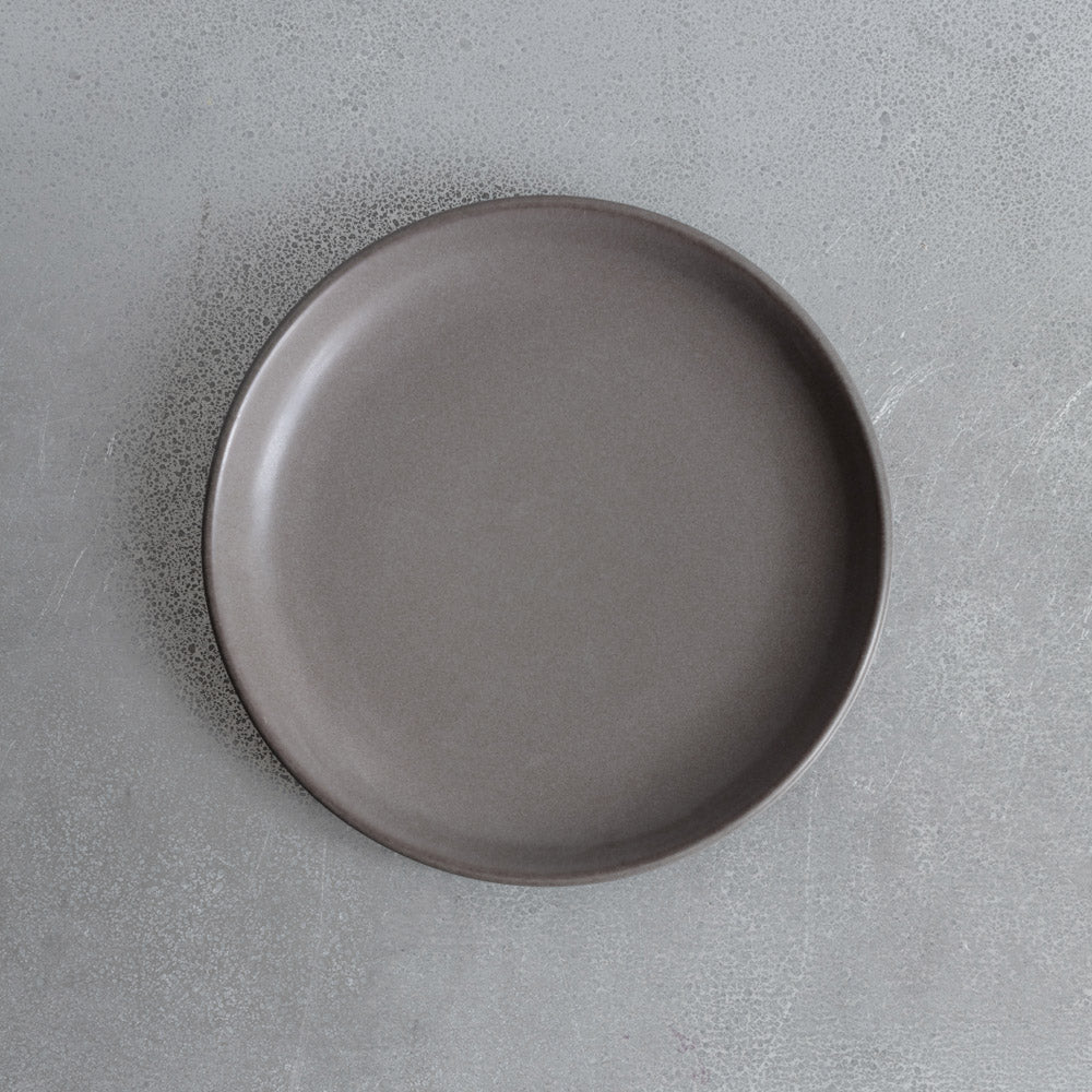 Assiette plate en grès fin - Gris Ardoise