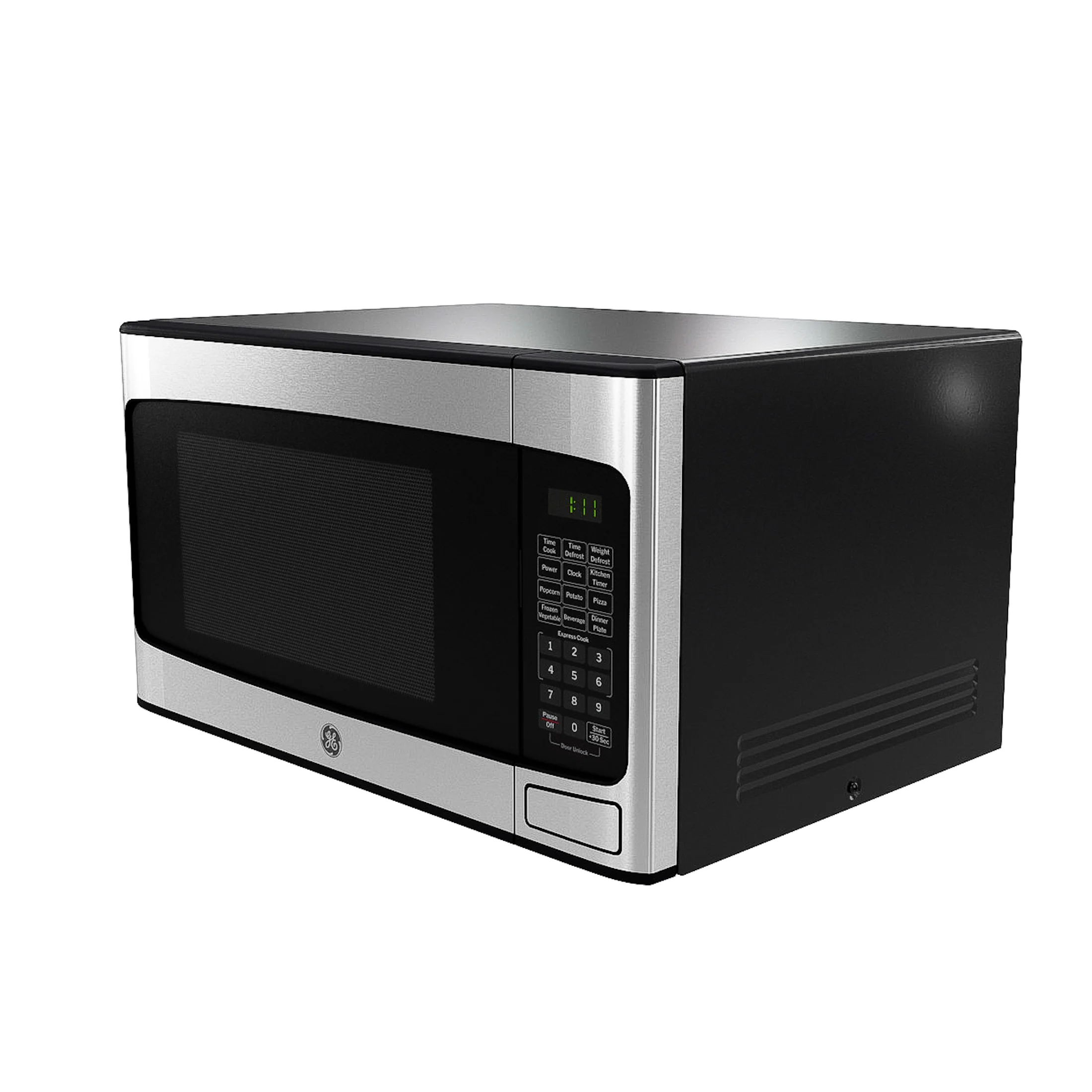GE 1.1 Cu Ft Countertop Microwave Oven, 950W, Stainless Steel, One-Touch Cooking, Turntable, Auto Defrost, Child Lock, Model GCST11N1WSS - Image 6