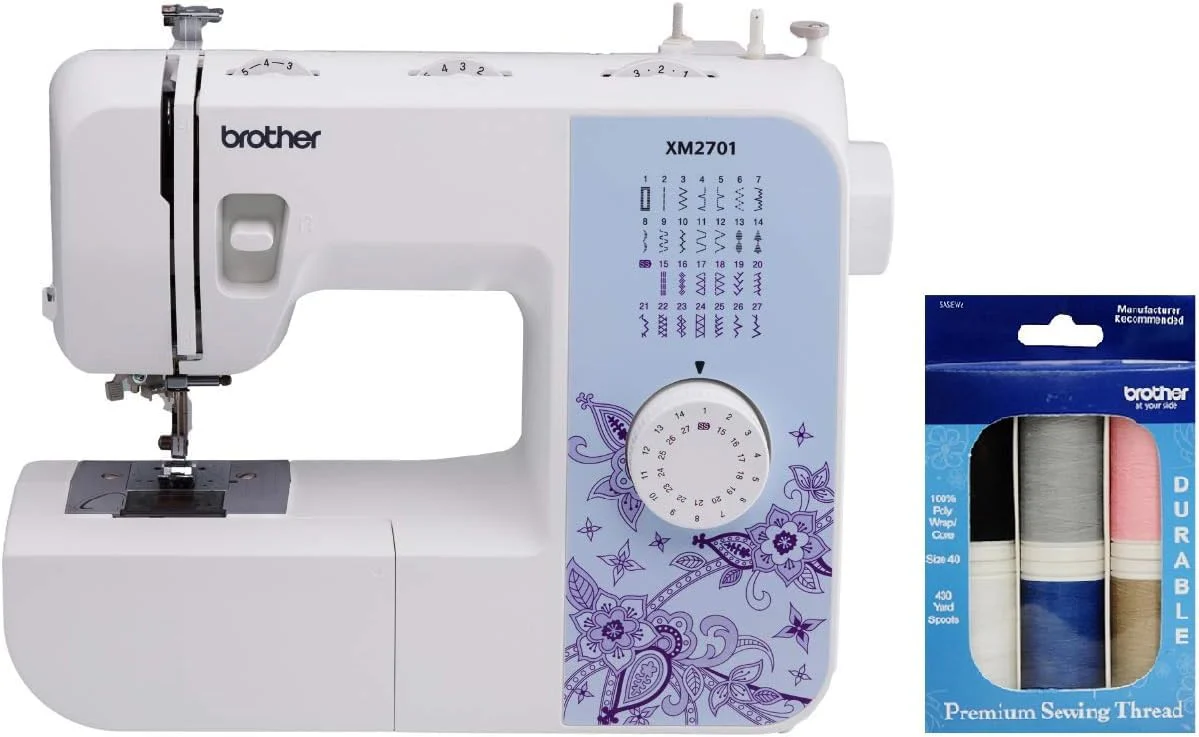 Brother XM2701 Sewing Machine, Lightweight, Full Featured, 27 Stitches, 6 Included Feet