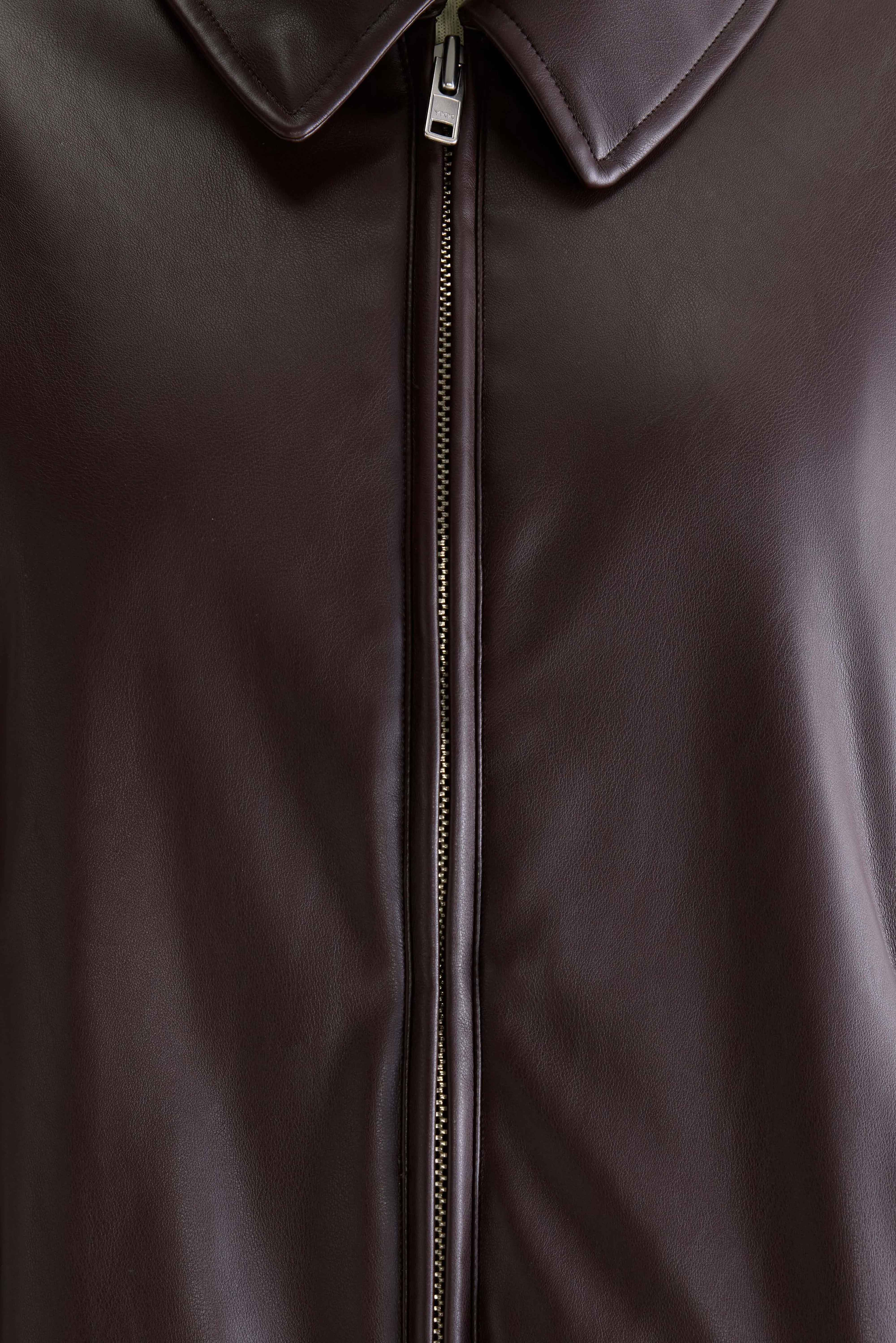 Bellerose Jenn faux-leather jacket (261 / W / DARK ROAST)