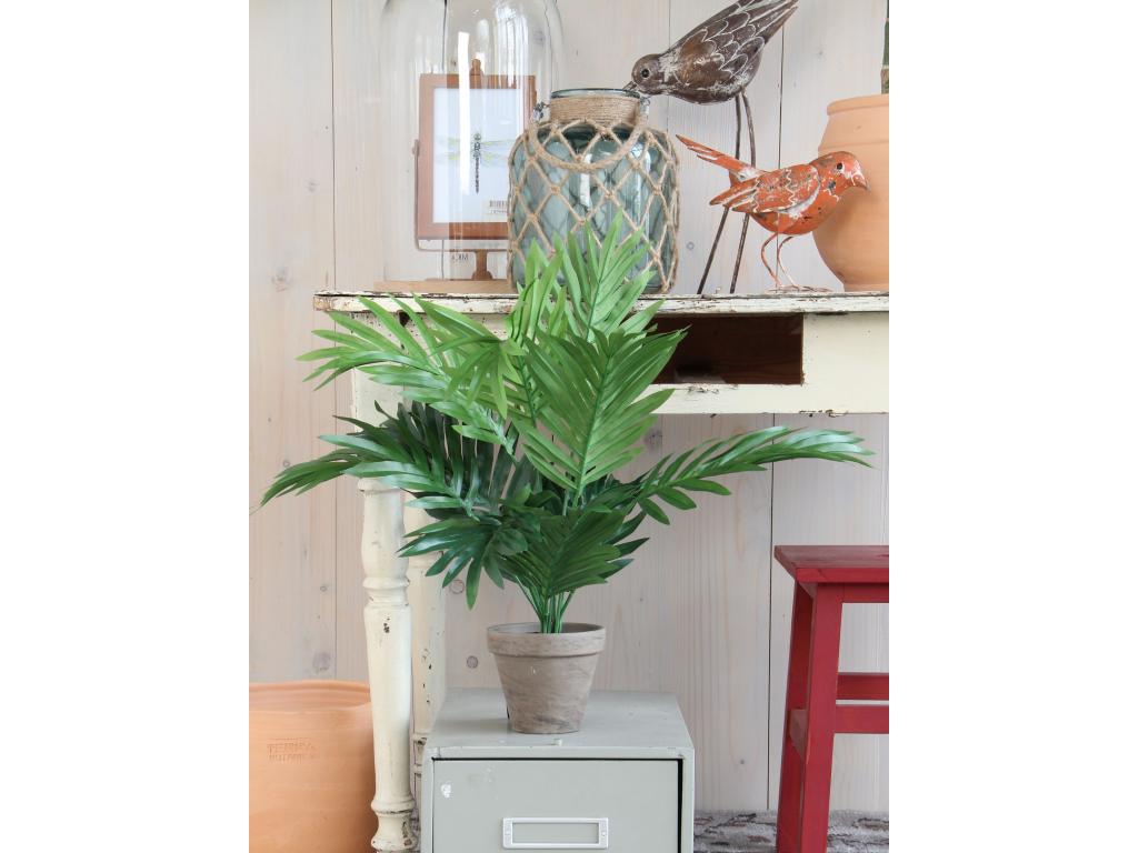 Planta artificial de Poliéster y terracota - 45 x Ø60 - Verde - ARECA PALM