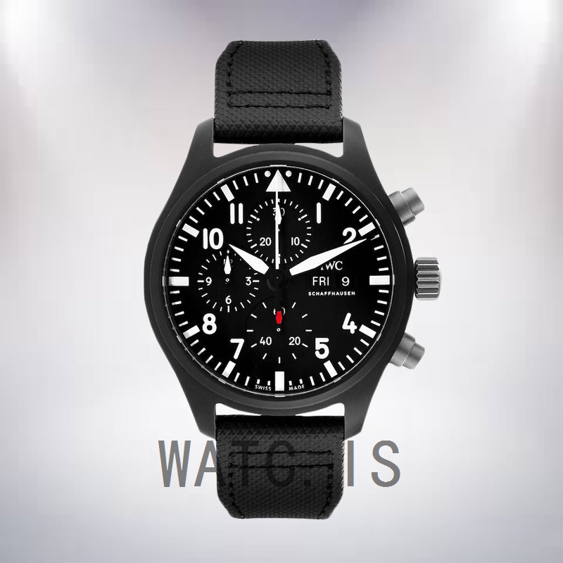 IWC Pilots Chrono IW389101 Men's 43mm Black Dial Automatic