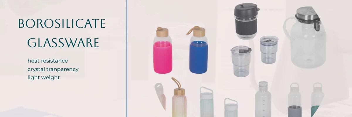 Glass drink bottle lineup