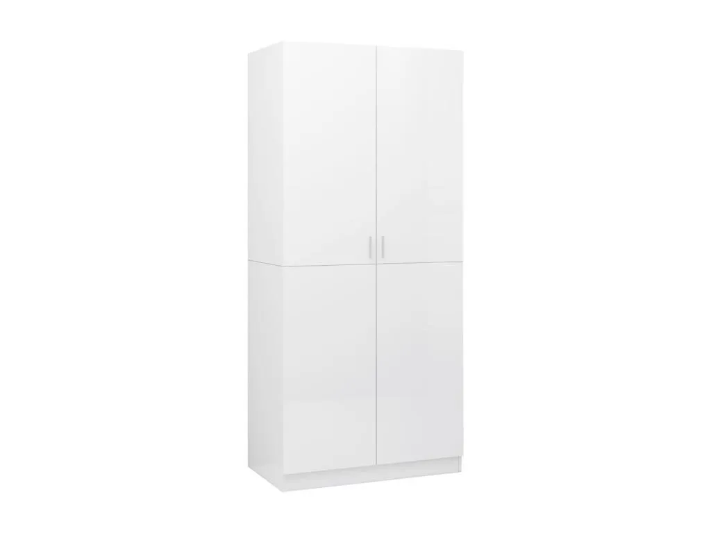Armario de Micasacool contrachapada blanco brillo 90x52x200 cm