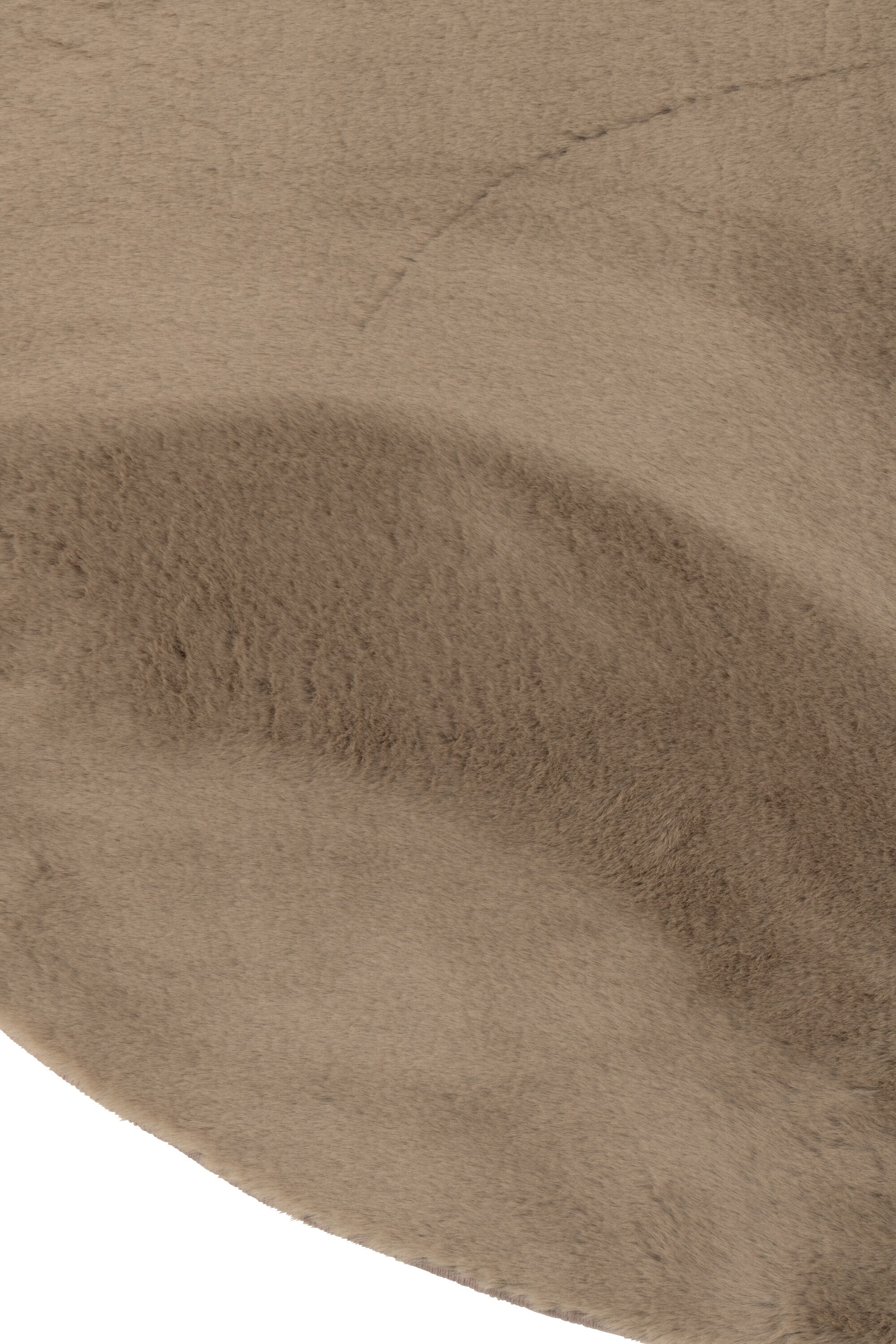 J-Line tapijt Cutie Rond - polyester - taupe