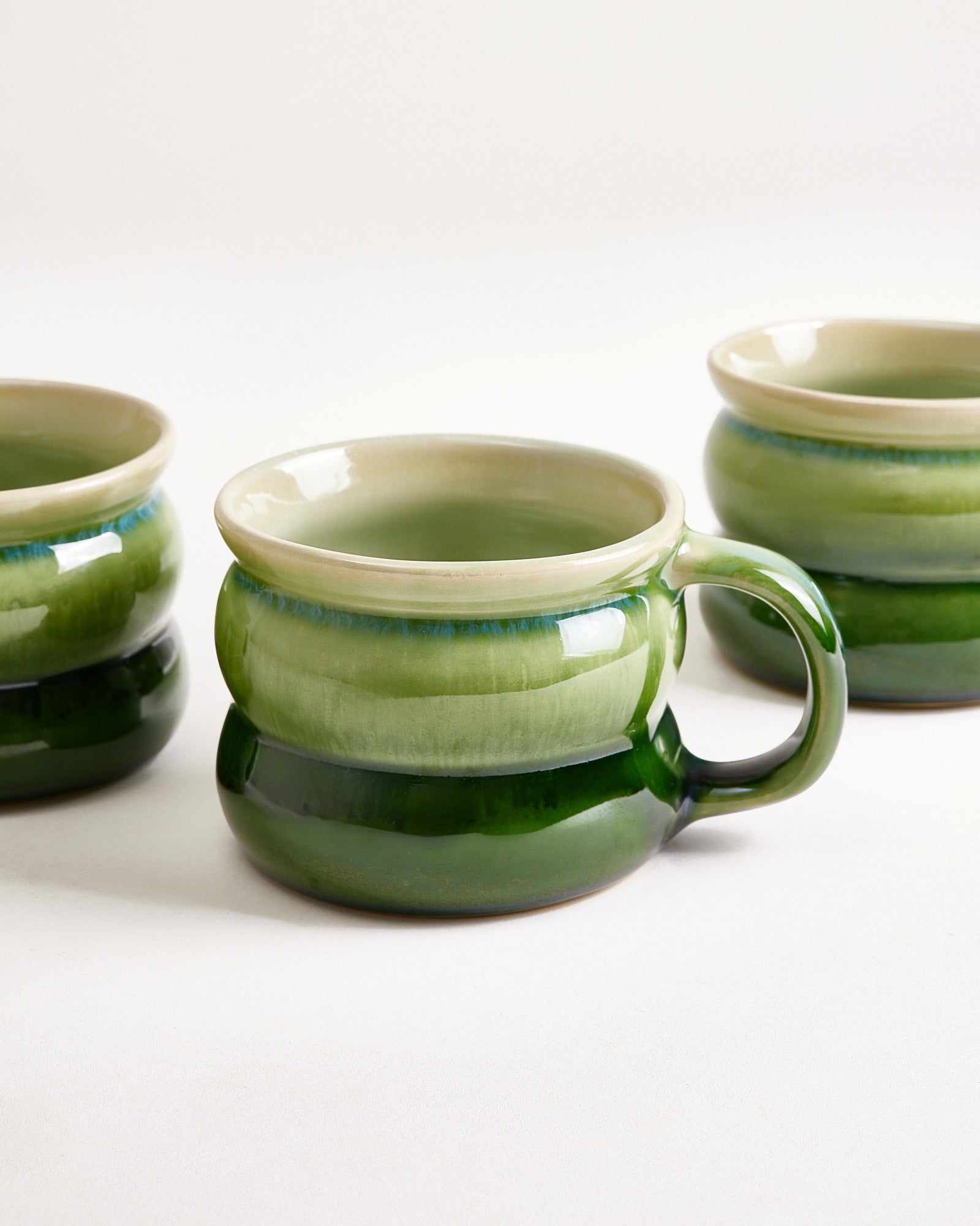 Ombra Tasse klein bubble grün dunkelgrün 4er-Set