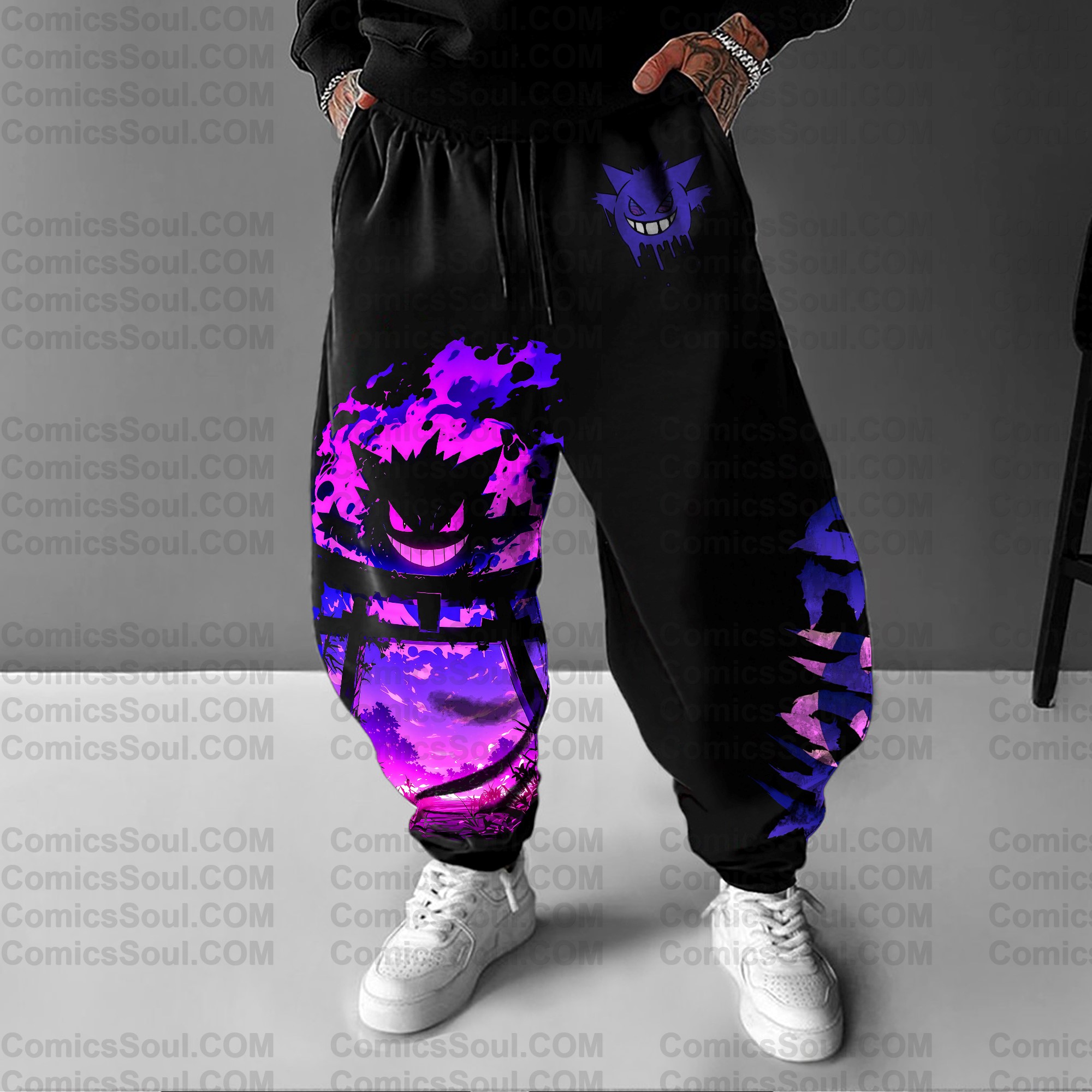 Unisex Anime Inspired Vintage Pants| Gengar