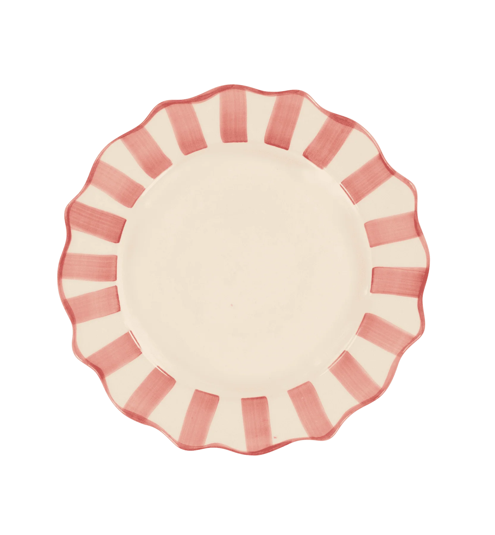 Pink Scalloped Dinner Plate