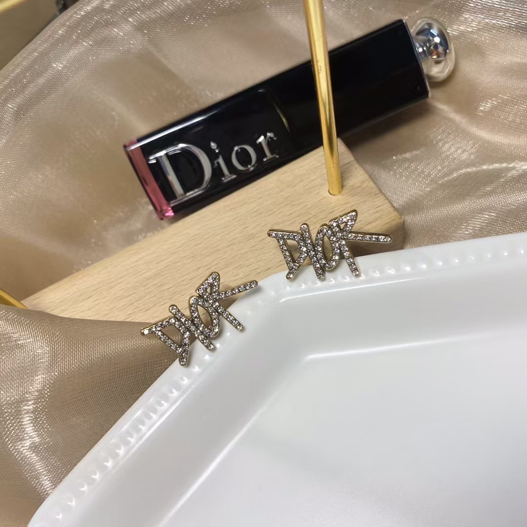 Dior Letters Stud Earrings - Original Replica Club