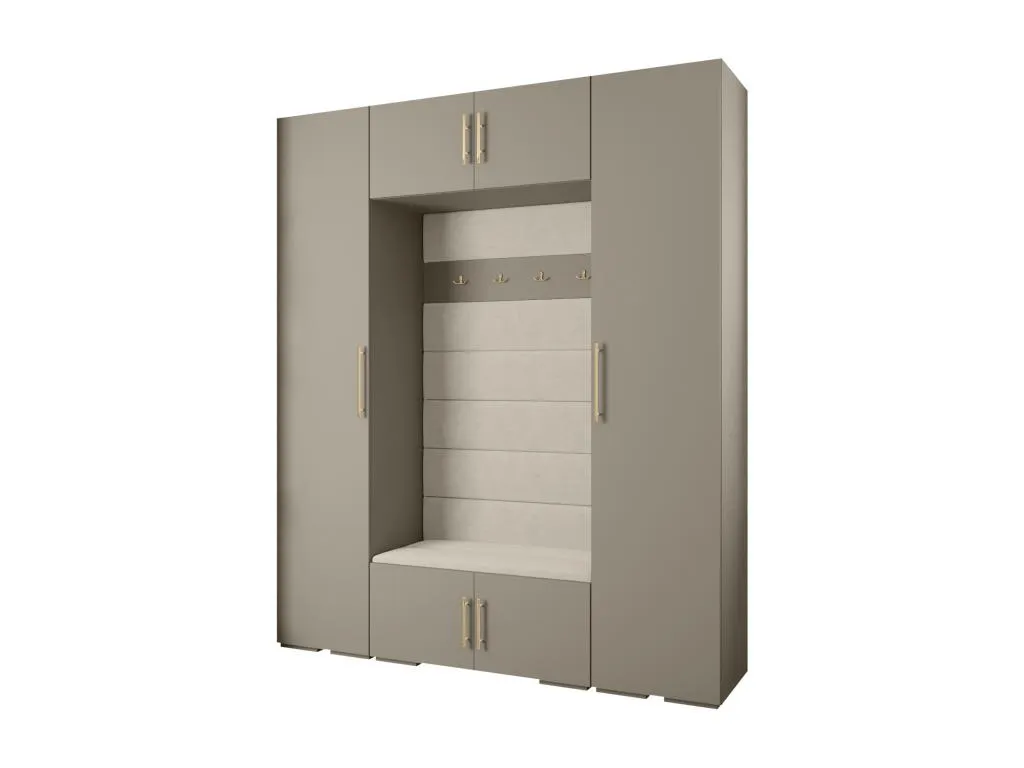 Mobtrendy 3 armario con puertas batientes 236.7/200/47 odkd20566