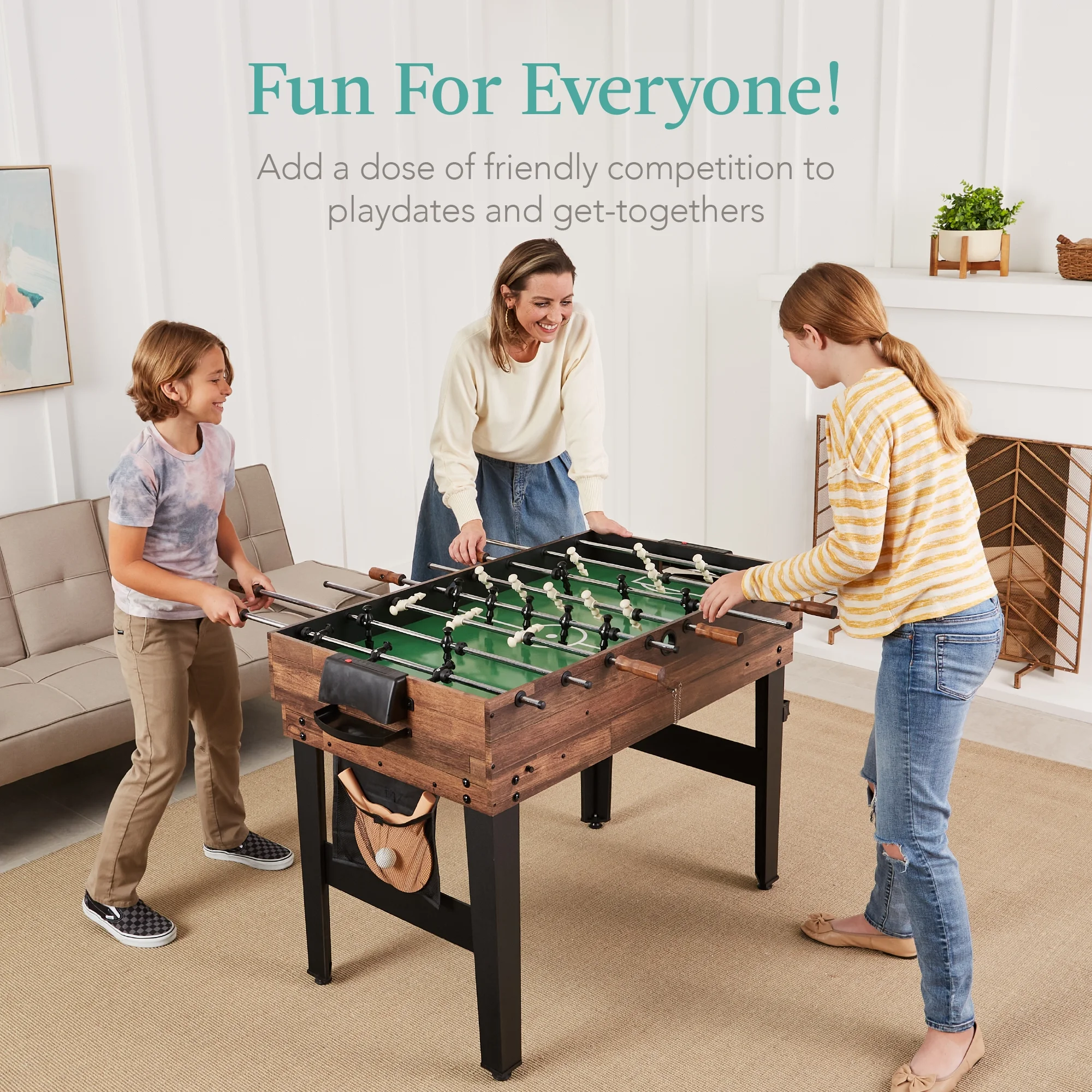 Best Choice Products 13-in-1 Combo Game Table Set w/ Ping Pong, Foosball, Basketball, Hockey, Archery - Natural - Image 28
