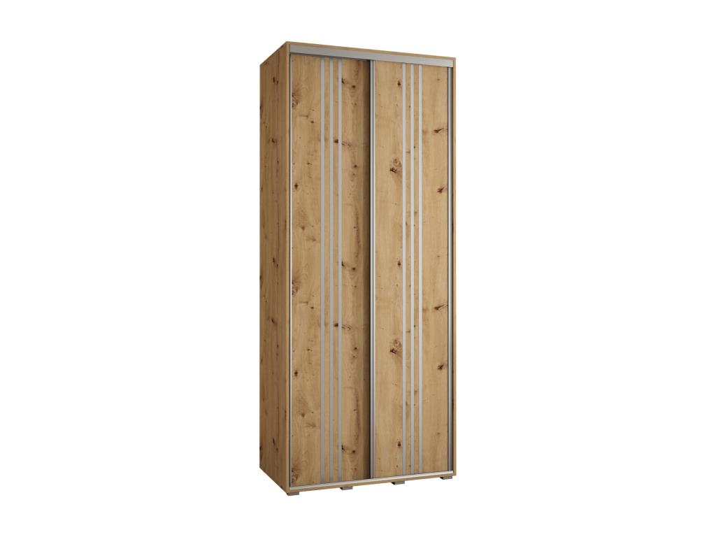 ARMARIO DAVOS 6 DE PUERTAS CORREDERAS 235,2/110/45 2 puertas (Artisan/Artisan/Plata)