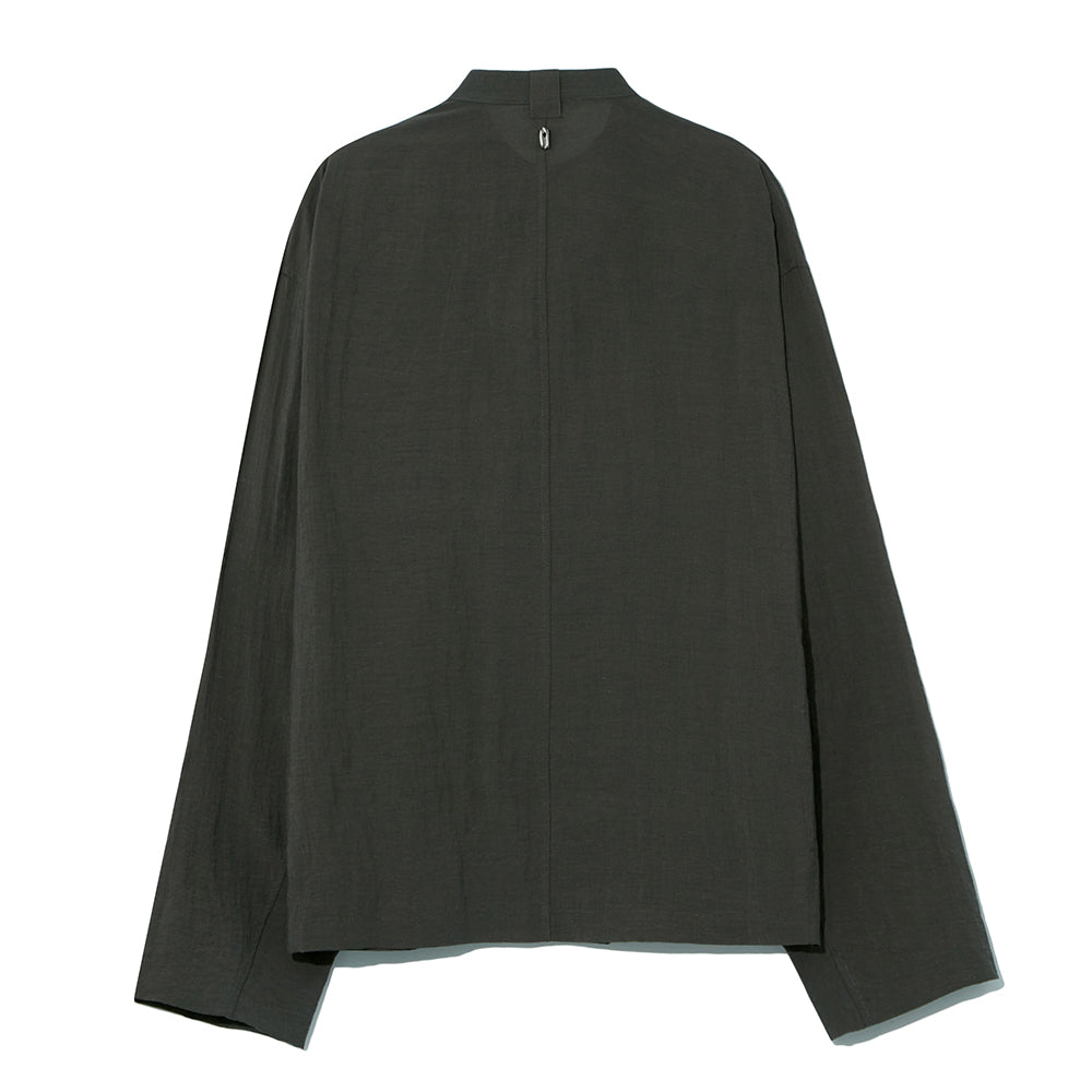 Le 17 septembre - Chemise Stand Collar - Gris