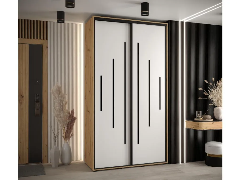 Armario 2 puertas batientes 235,2x140x45 cm, diseño vertical vii3681162