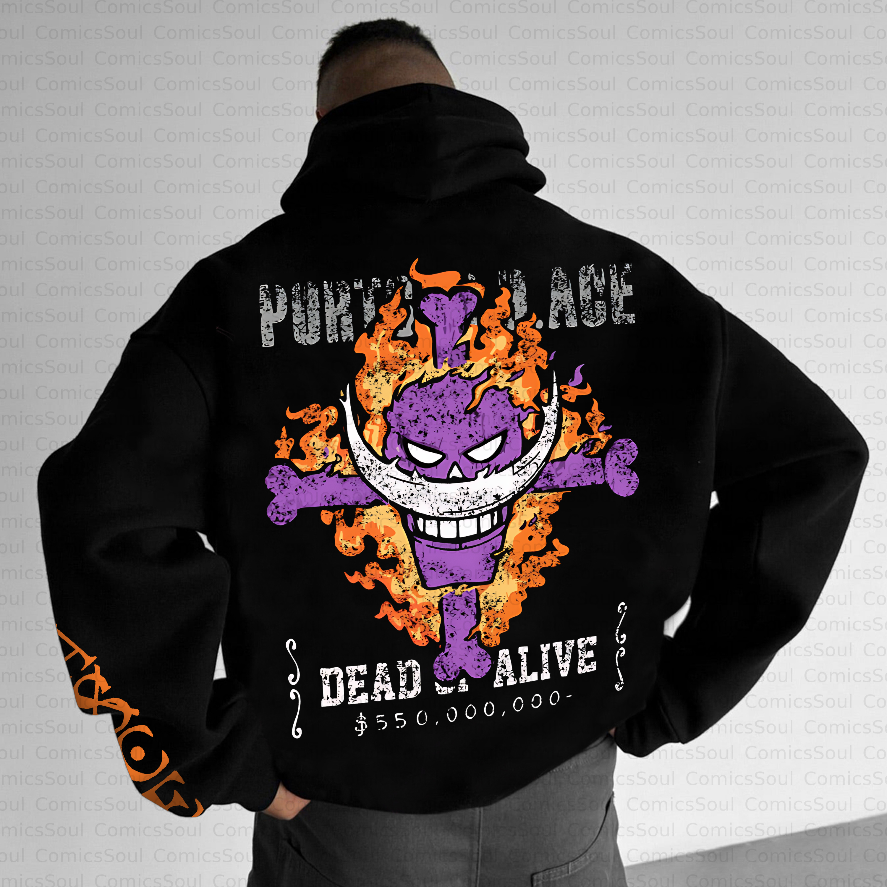 Unisex Anime Inspired Vintage Plush Hoodie