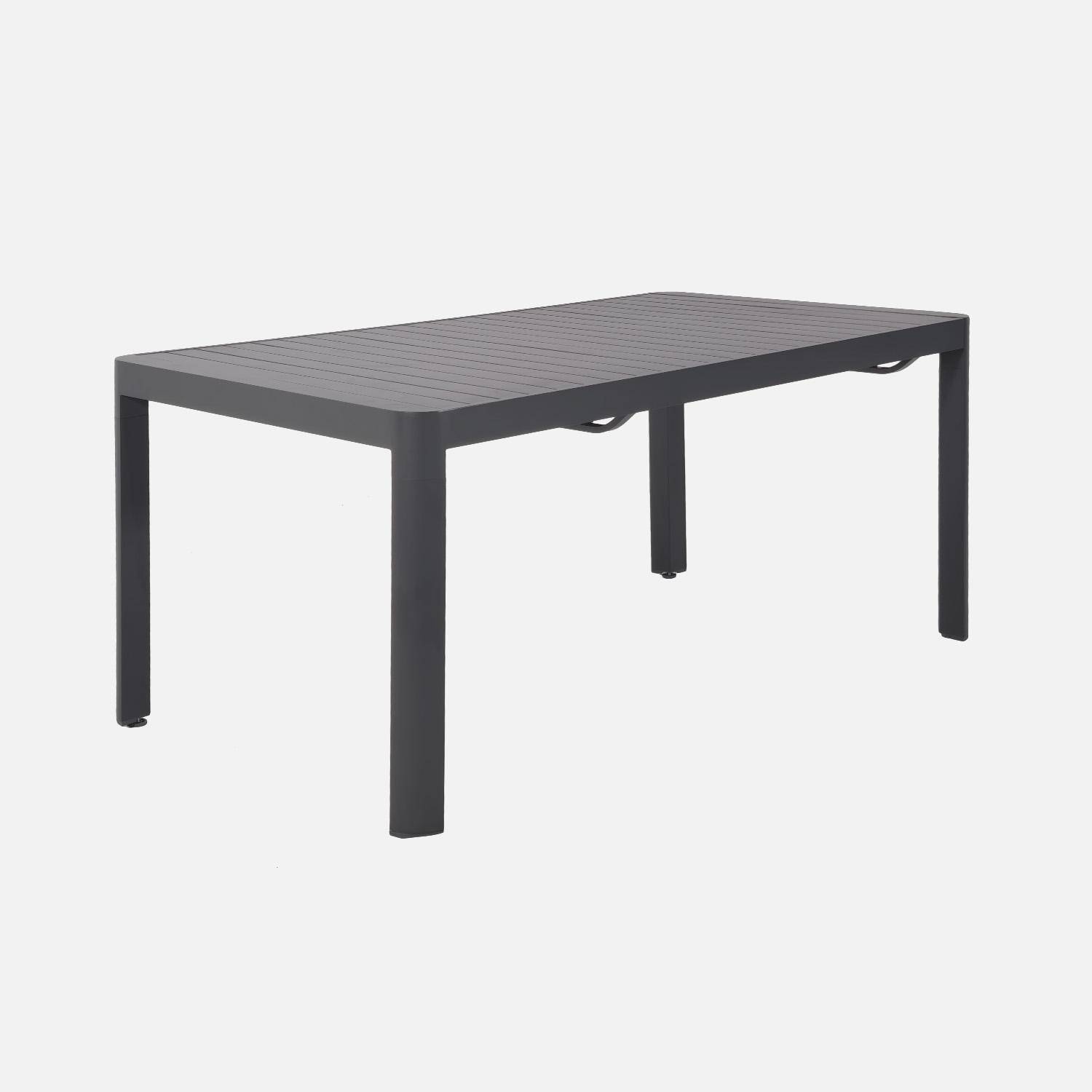 Lunea - Mesa de jardín extensible de aluminio, 8-10 lugares