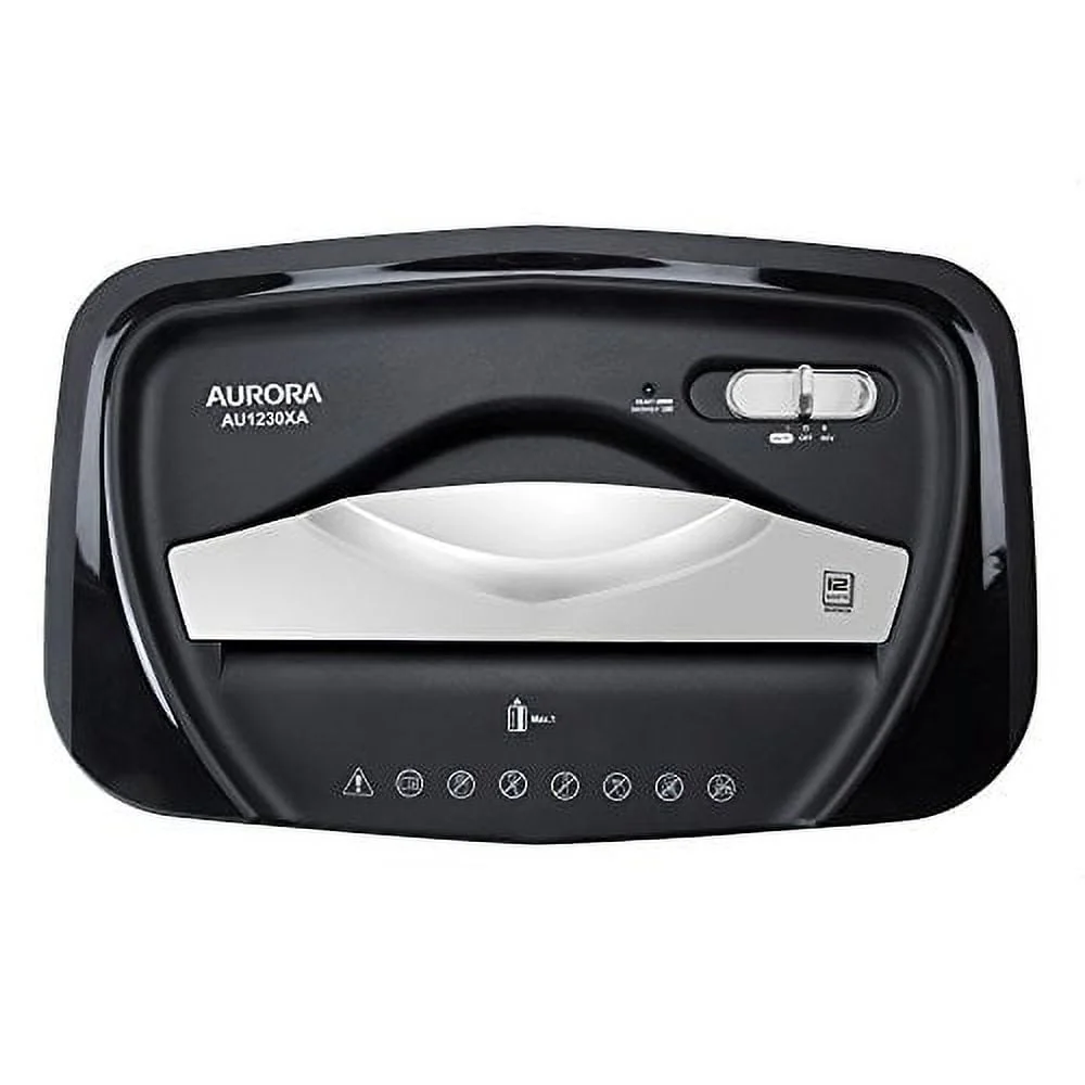 Aurora GB AU1230XA 12 - Sheet Anti - Jam Crosscut Paper and Credit Card Shredder with 5.2 - Gallon Wastebasket