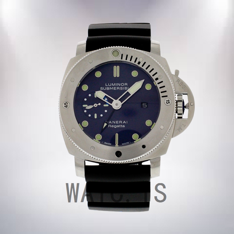 Panerai Luminor Submersible 47mm PAM00371 Men's Blue Dial Rubber Band