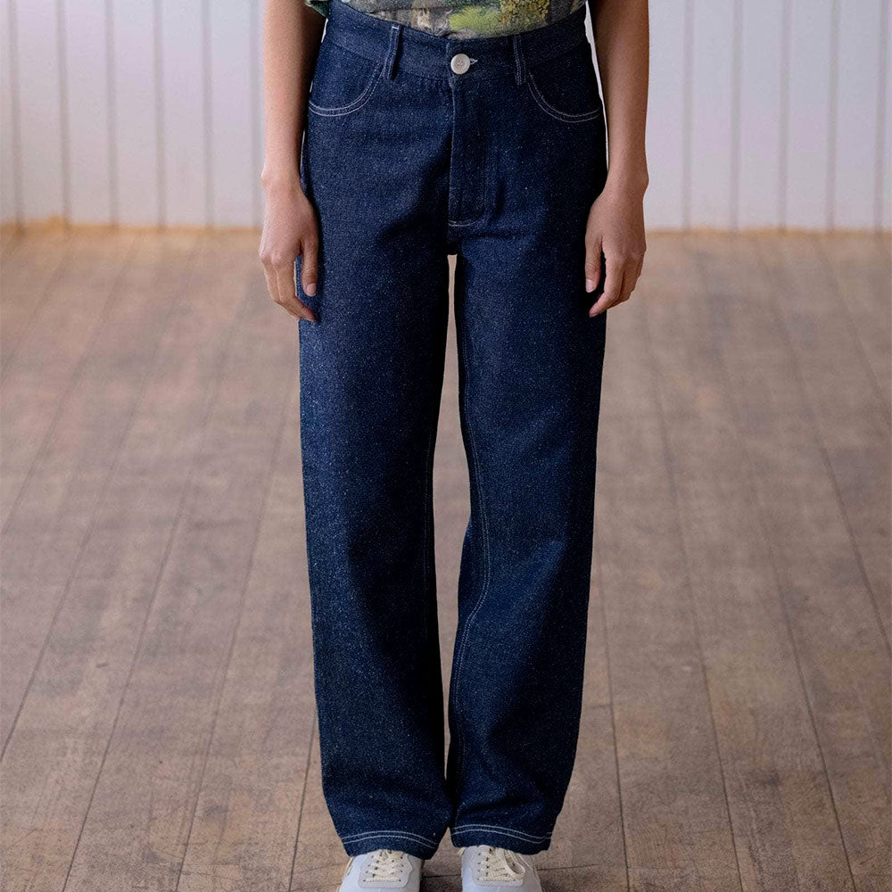 Baserange - Pantalon Tajo - Indigo Blue Wash