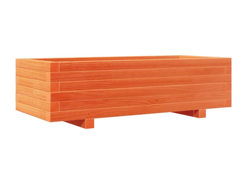 Decoratodo  madera maciza de pino marrón cera 90x40x26,5 cm