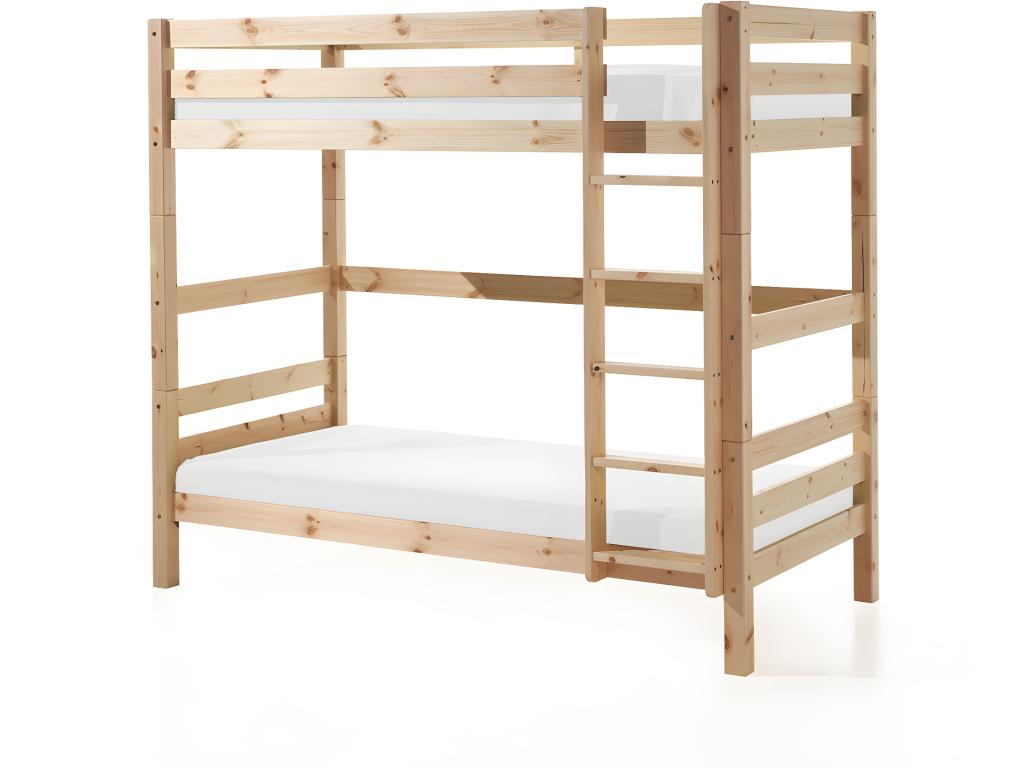 Litera 90x200 Altura 180 cm Somier Incluido Nidolux - Madera