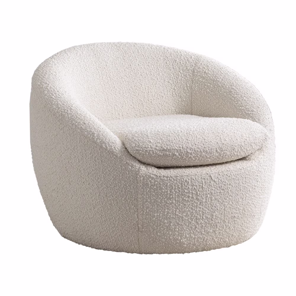 Roundhill Furniture Winnie Modern Barrel Chair, 360- Swivel - Image 5