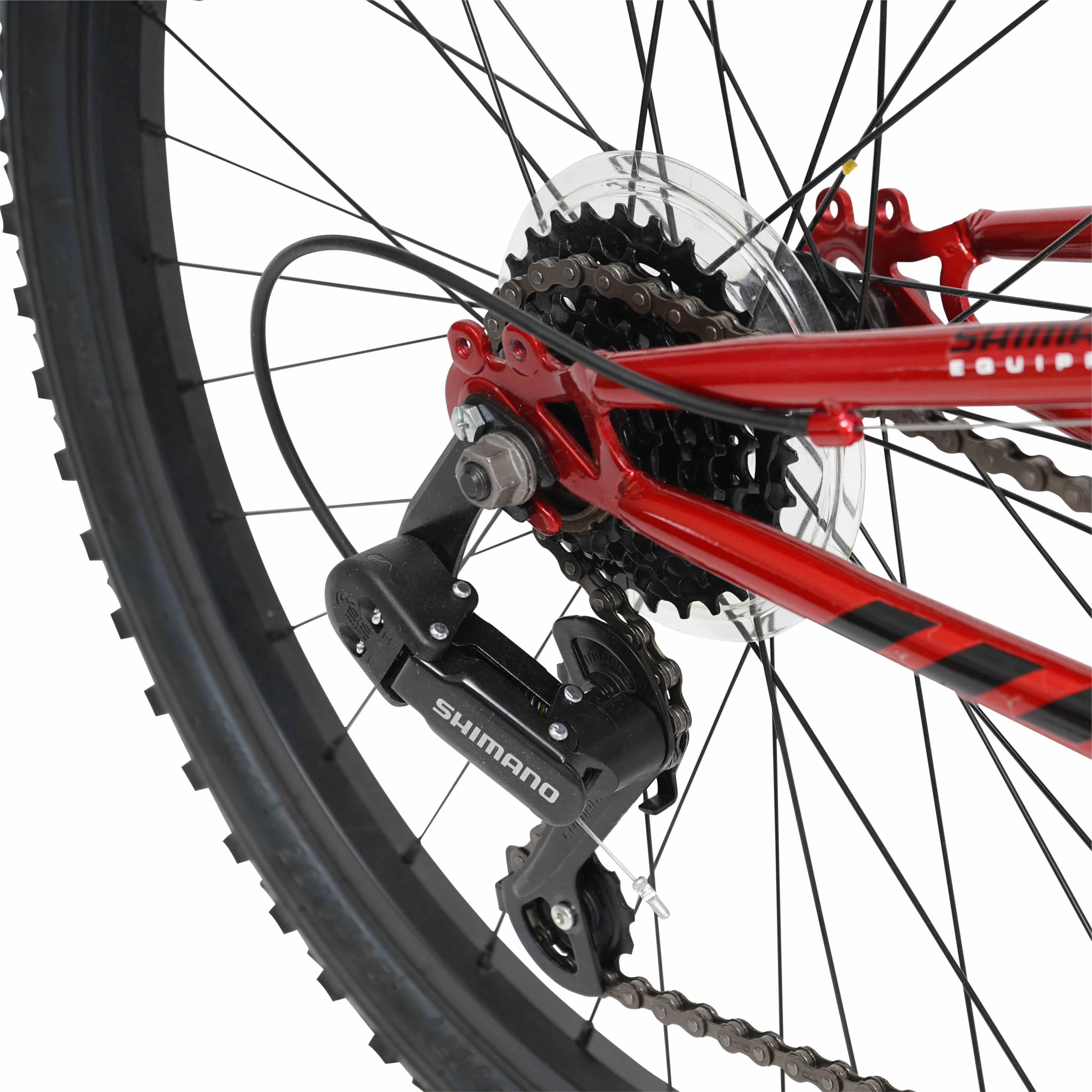Hyper Bicycle 24" Shocker Mountain Bike, Kids, Red and Black - Image 7