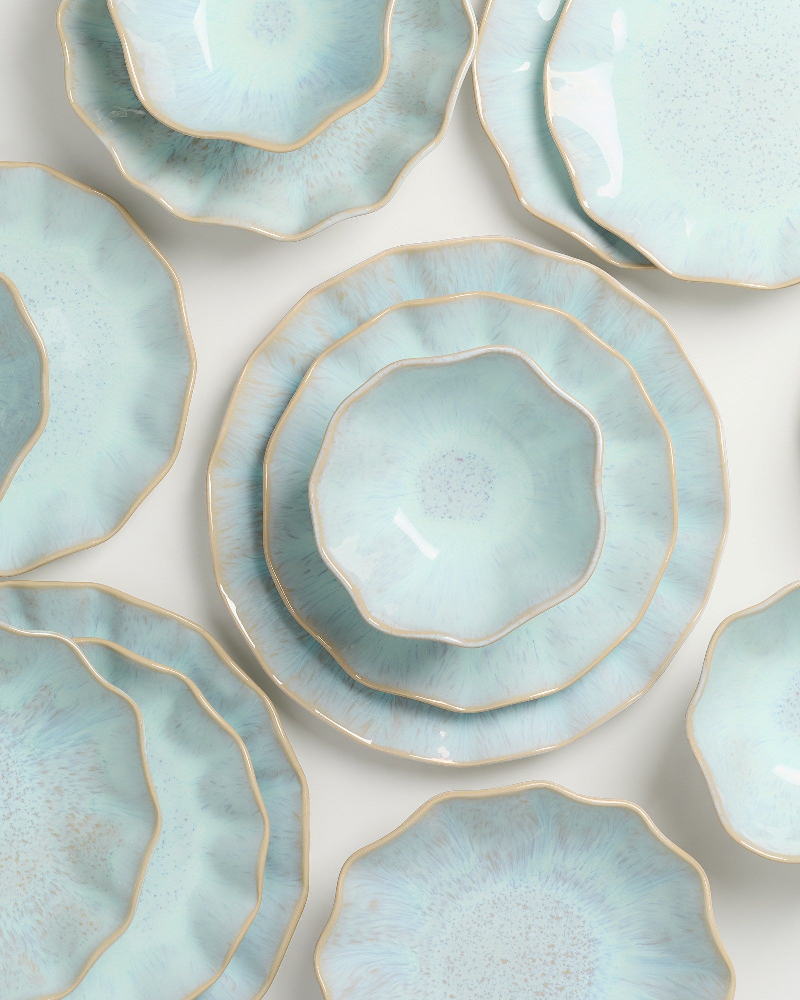 Areia Geschirr-Set shell azur 32-teilig
