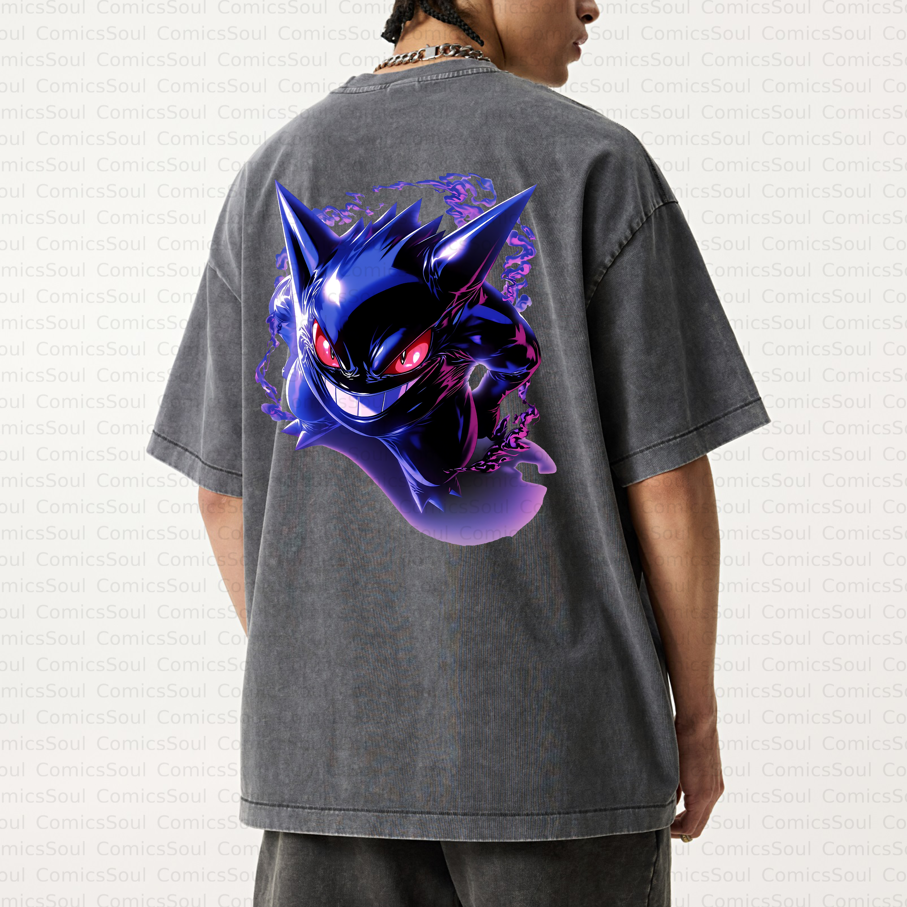 Unisex Anime Inspired Vintage Washed T-Shirt