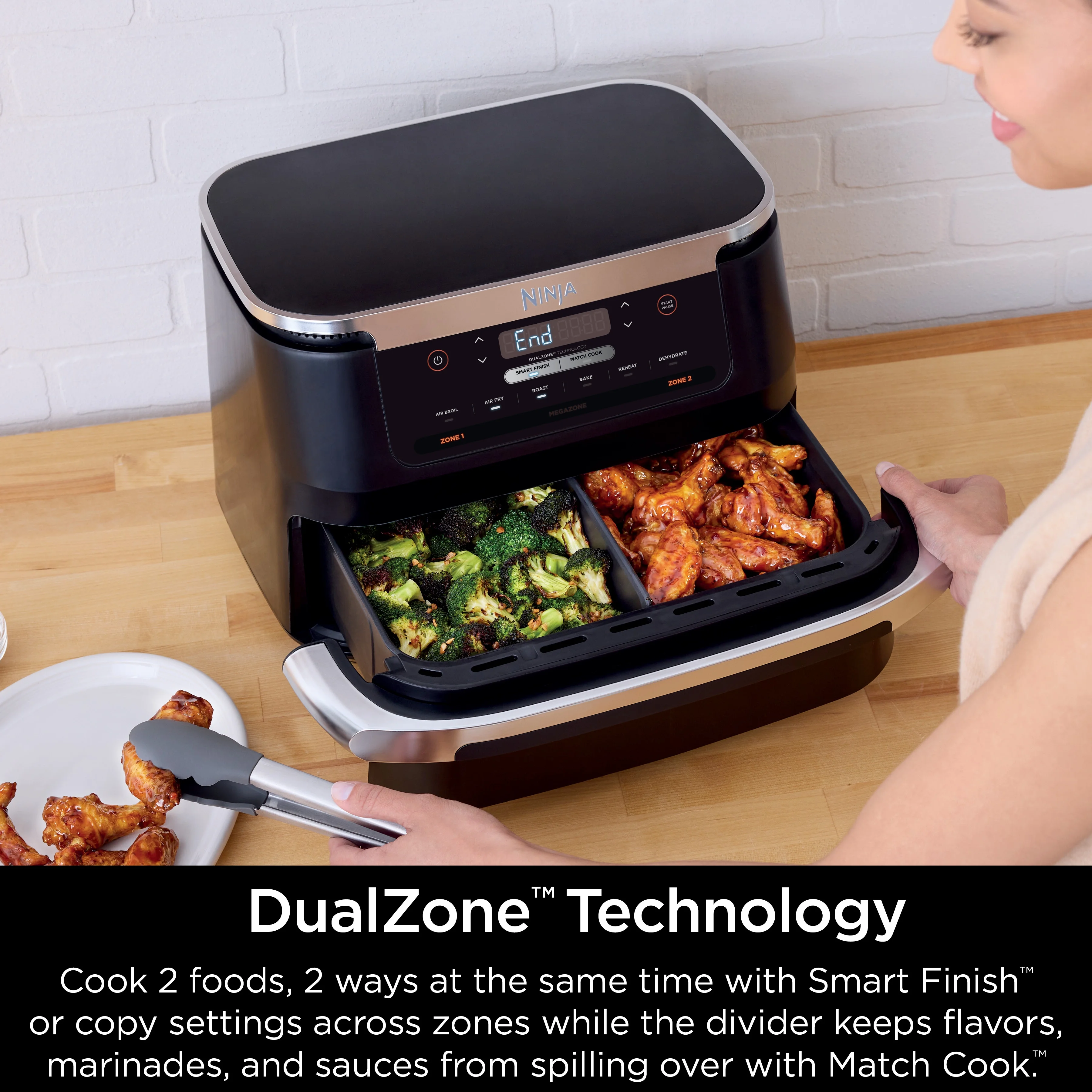 Ninja Foodi DualZone FlexBasket Air Fryer with 7-qt MegaZone - Image 4
