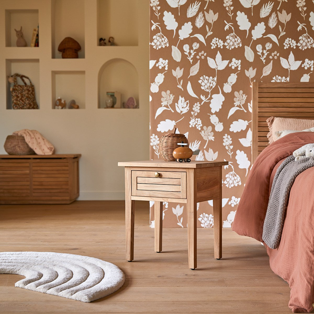 Tikamoon - Suzette - Nachtkastje voor kinderen van massief teakhout