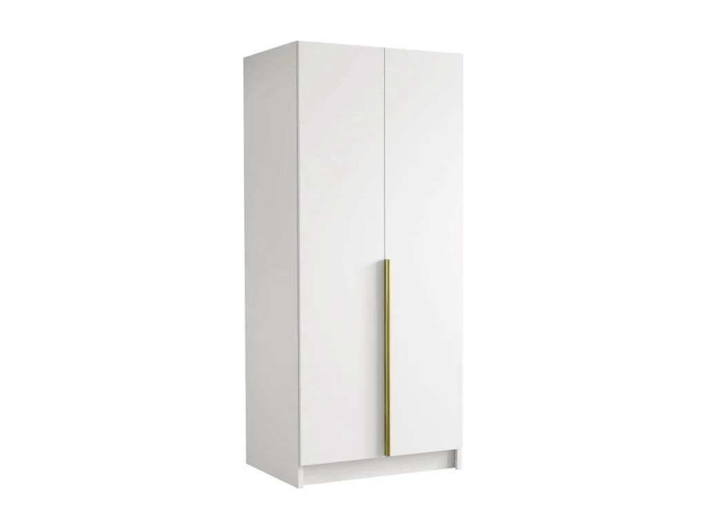 Armario Mueblesclasic 202 Blanco | Dorado 215x100x58cm Puertas de armario - Con bisagras
