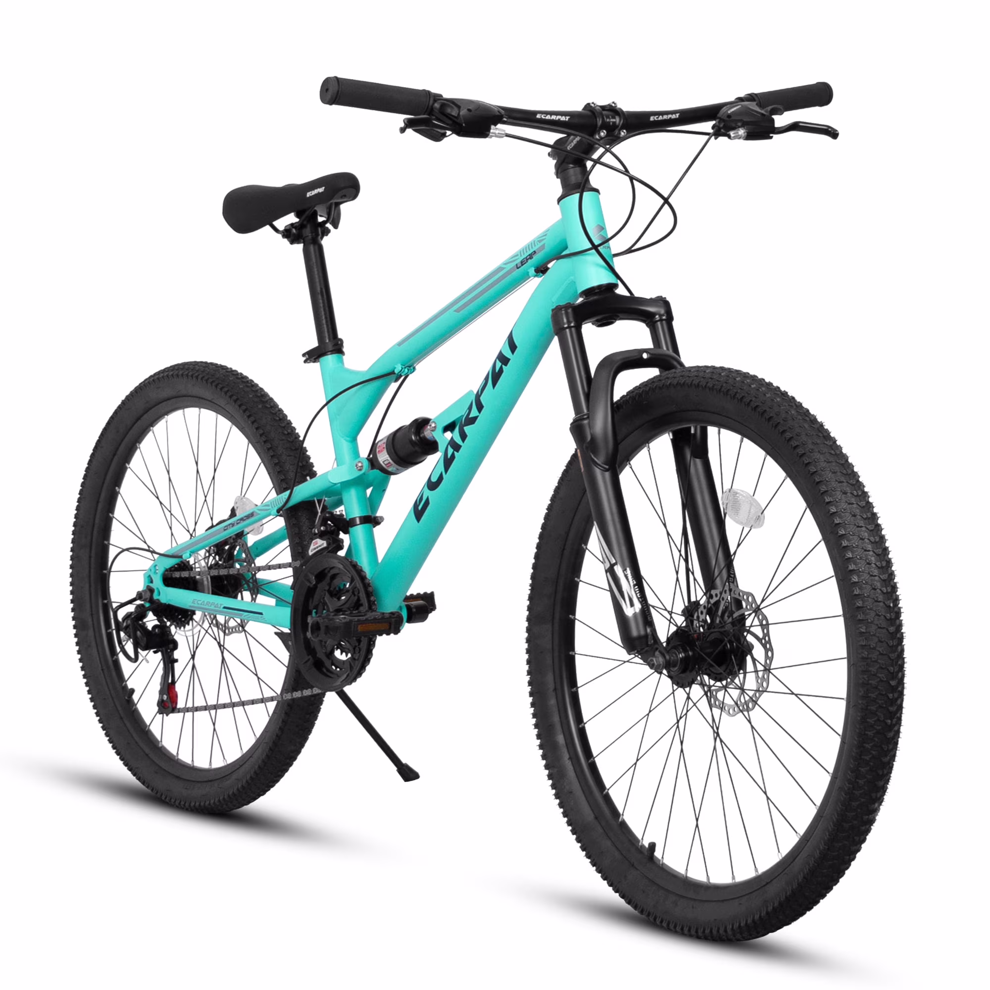 26 Inch Mountain Bike, Dual Full Suspension 21-Speed Disc Brakes Thumb Shifter, Carbon Steel Frame Mountain Bike, Mens Womens Trail Commuter City Bicycles - Image 6