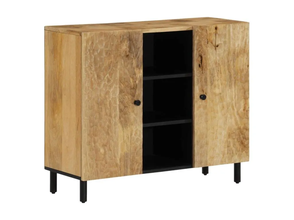 Armario auxiliar bajo en madera maciza Casahandy 90x33x75 cm – Estilo natural