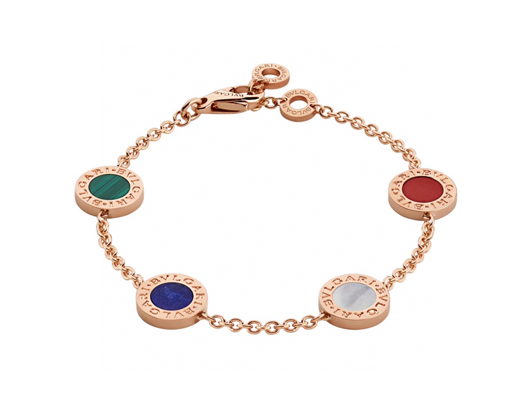 Dupe Bvlgari Four Colors Motifs B.zero1 Bracelet in Rose Gold - Original Replica Club