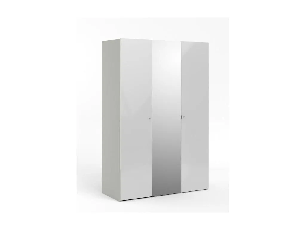 Armario 3 puertas Hogarsens Muebles de dormitorio Vestidor Armario de ropa 147x60 h219 cm Blanco