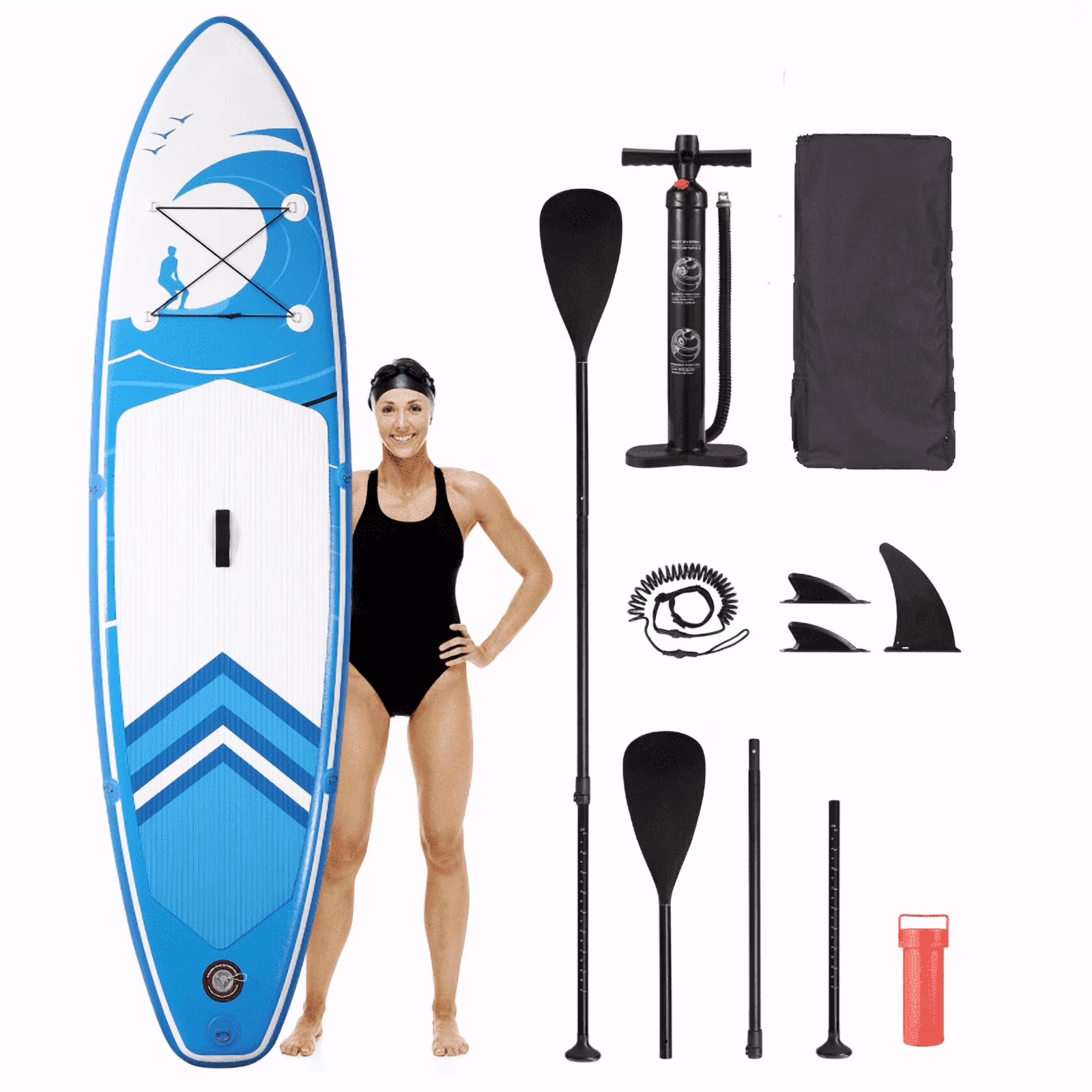 Naipo Inflatable Paddle Board 10FT Stand up Paddle Board 10' SUP 6 in.Thick Board Carry Bag & Fast Pumping Green - Image 3