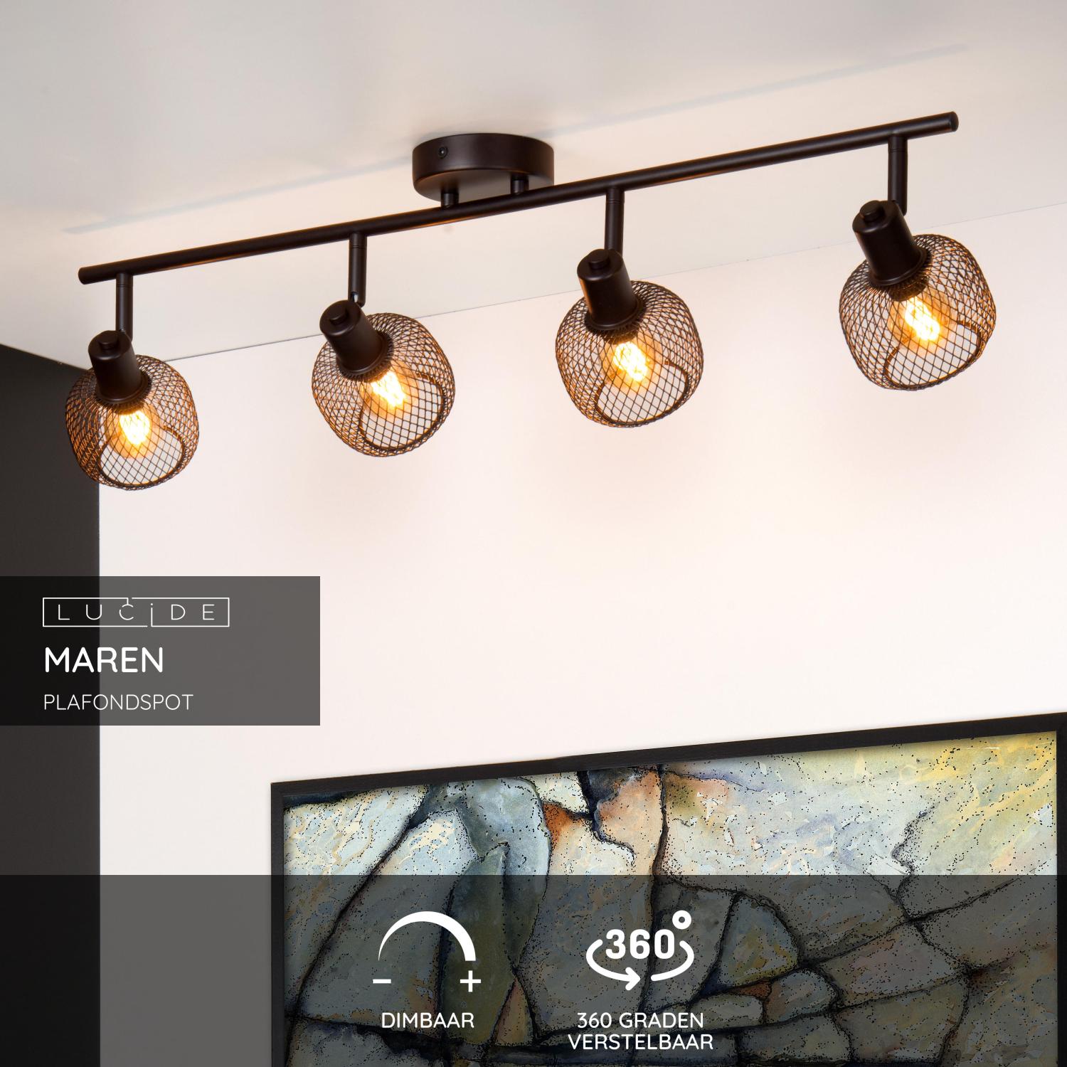 Lucide MAREN Plafondspot - Zwart