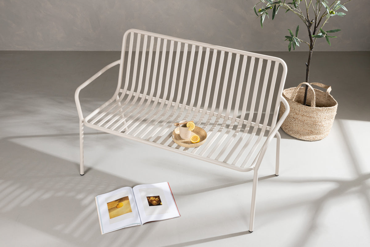 Rebellenclub Electra Tuinbankje - 130 x 64 cm - Beige
