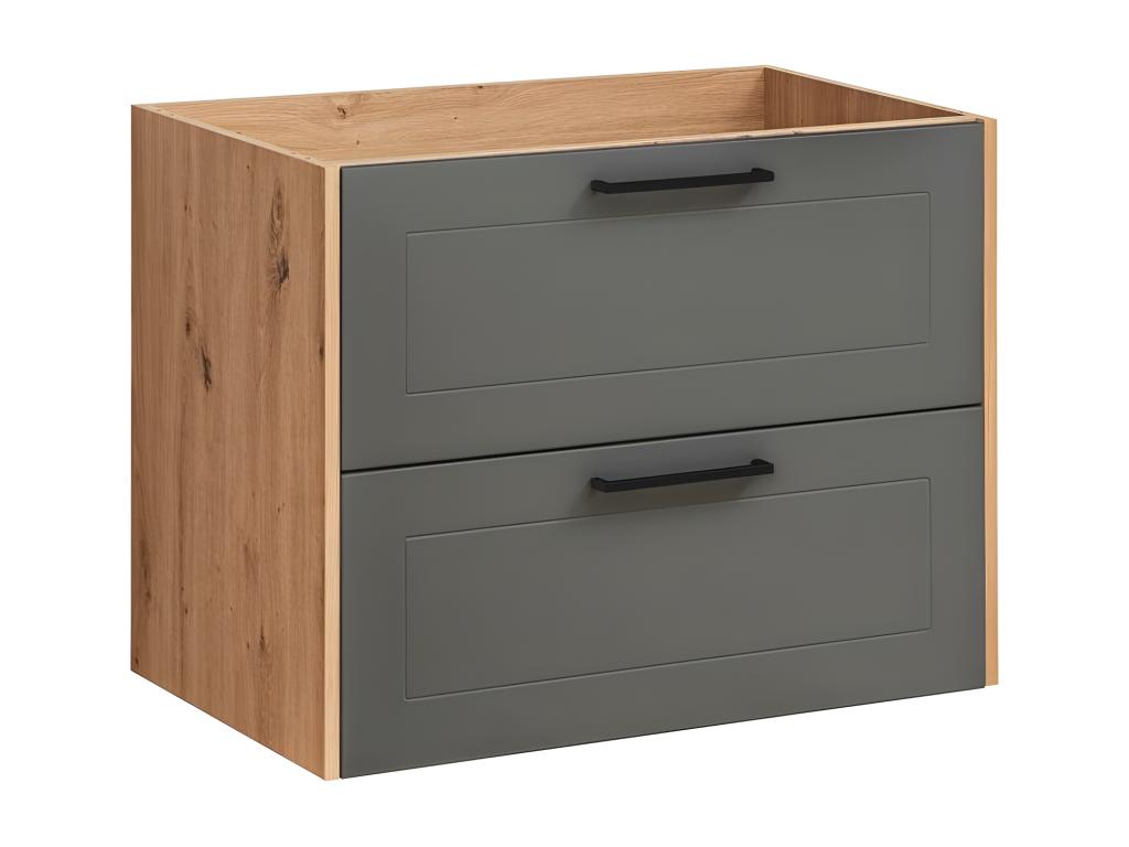 Armario Bajo Lavabos MADERA CUW80 2D 80x46x61 Beige