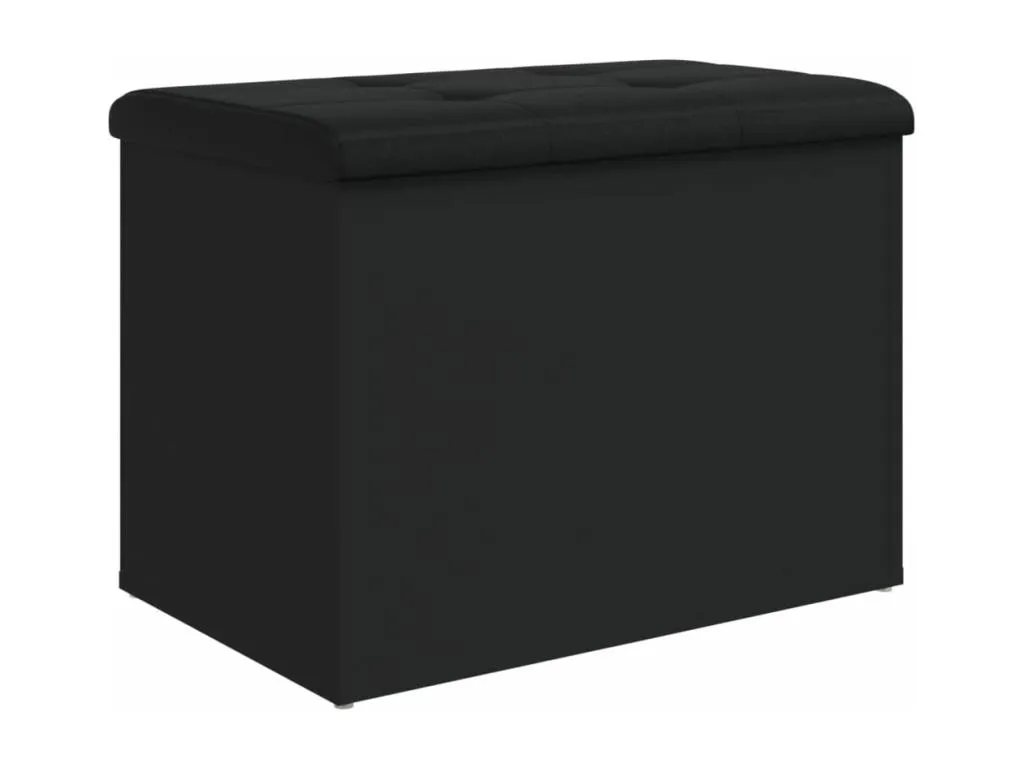 Banco con almacenaje madera ingeniería negro 62x42x45 cm aao3373119