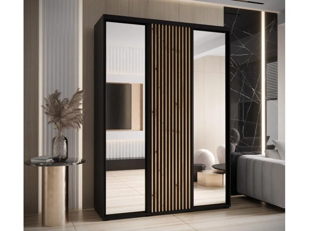 ARMARIO Prietocasa 2 DE PUERTAS CORREDERAS 205.2/170/45 3 puertas (negro/negro)