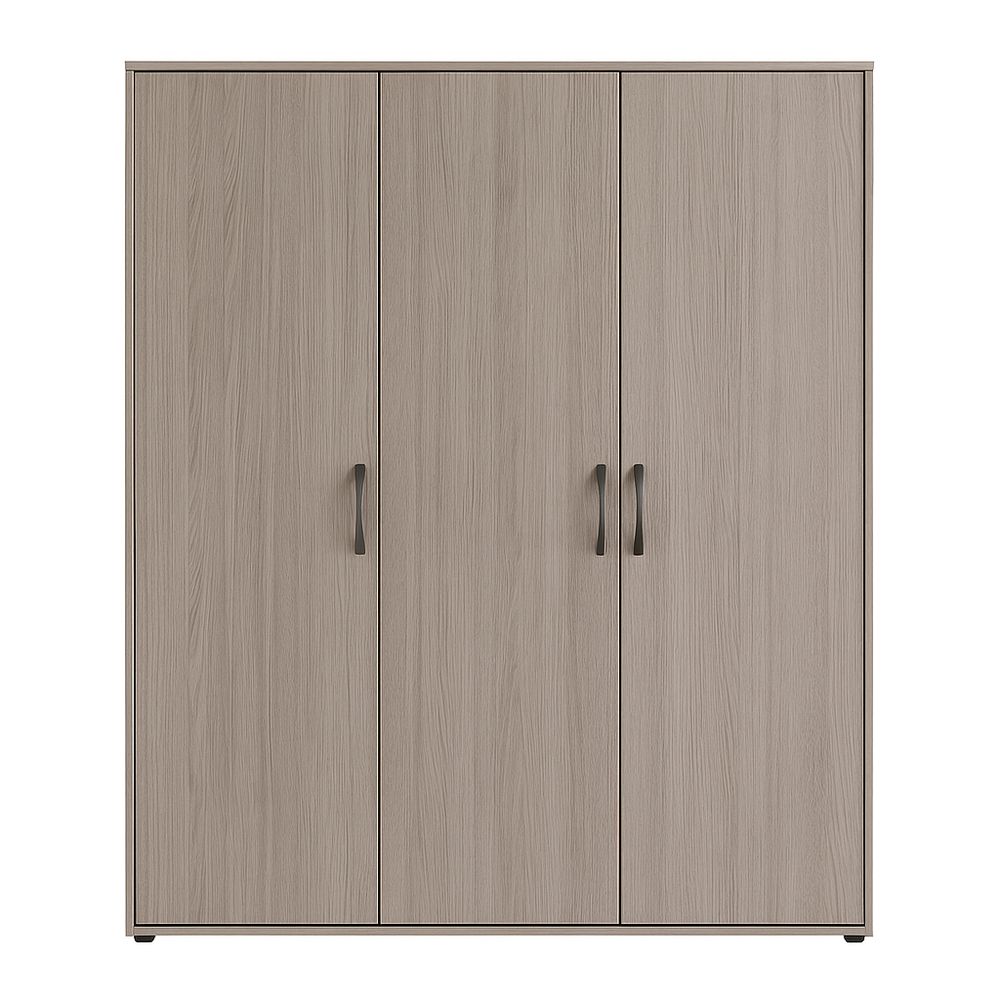 Armario de Madera de Tres Puertas, Diseño Moderno con Acabado Natural, Ideal para Dormitorios y Salones