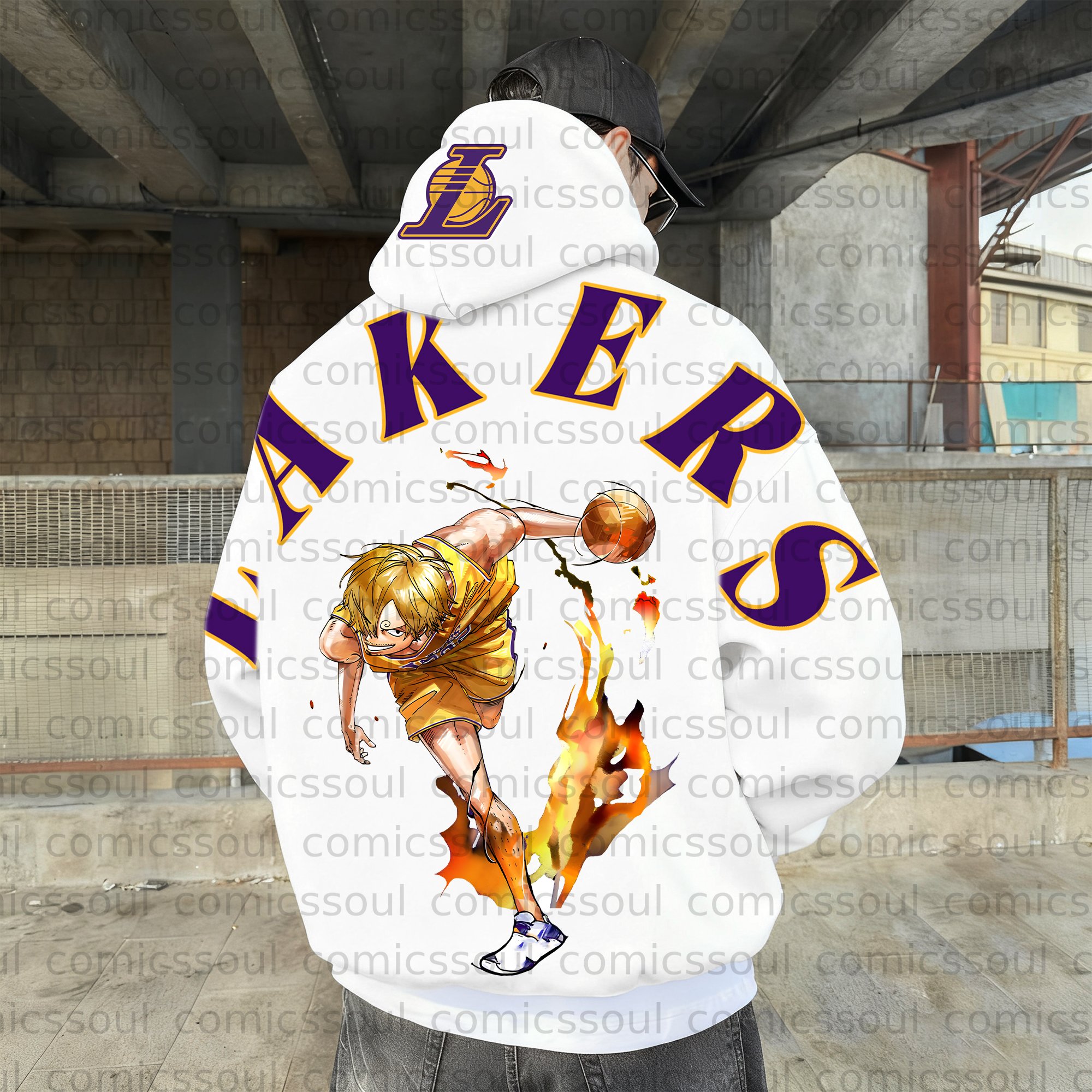 Unisex Anime Graphic Streetwear Wintage Plush Hoodie