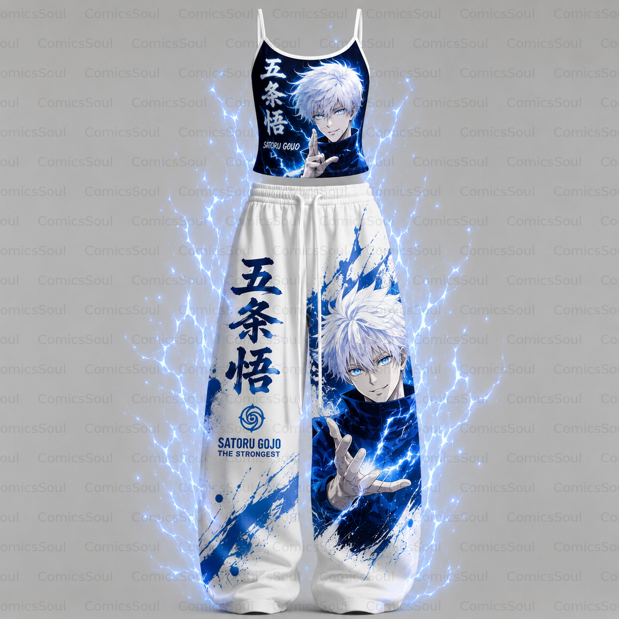 Jujutsu Kaisen Top & Elasticated Trousers Two-Piece Set