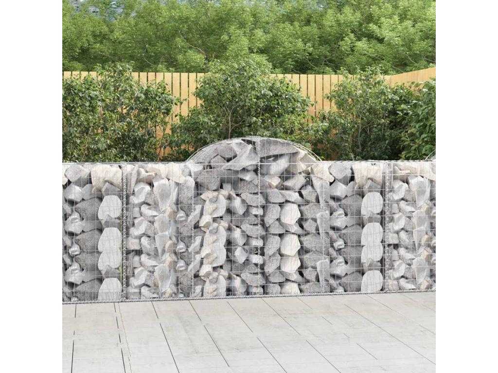 Cesta de gaviones arqueada 200x50x100/120 cm Hierro galvanizado