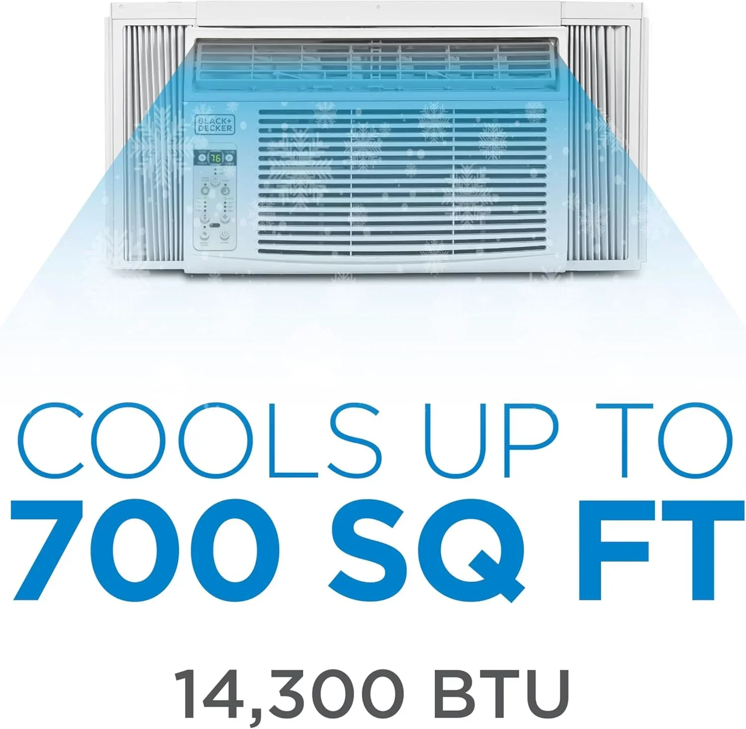 BLACK+DECKER Window Air Conditioner 5000 BTU Cools Up to 150 Square Feet AC Mechanical Controls